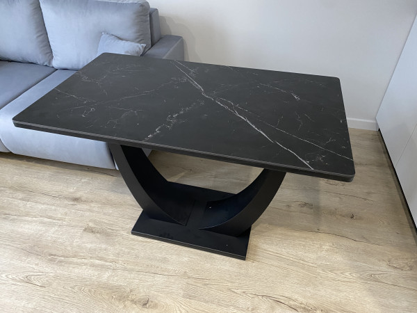 Стол лофт из керамогранита Олимп Black Marquina