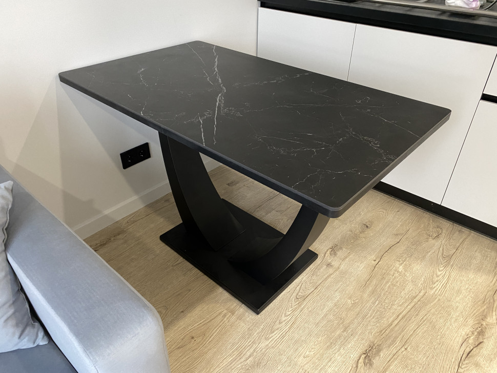 Стол лофт из керамогранита Олимп Black Marquina