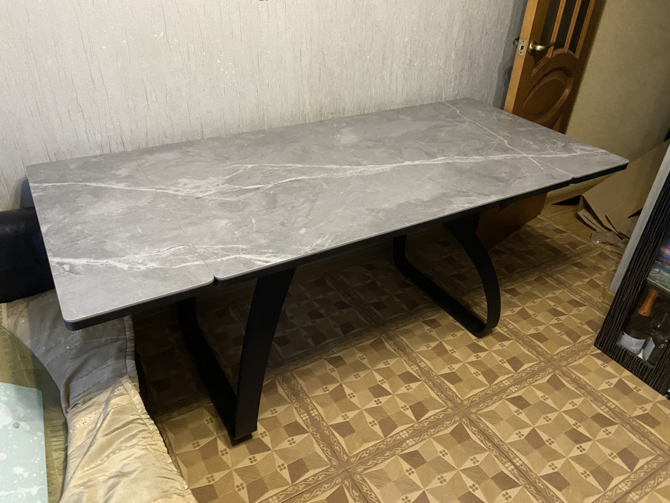 Стол лофт из керамогранита Орион Grey Smoke