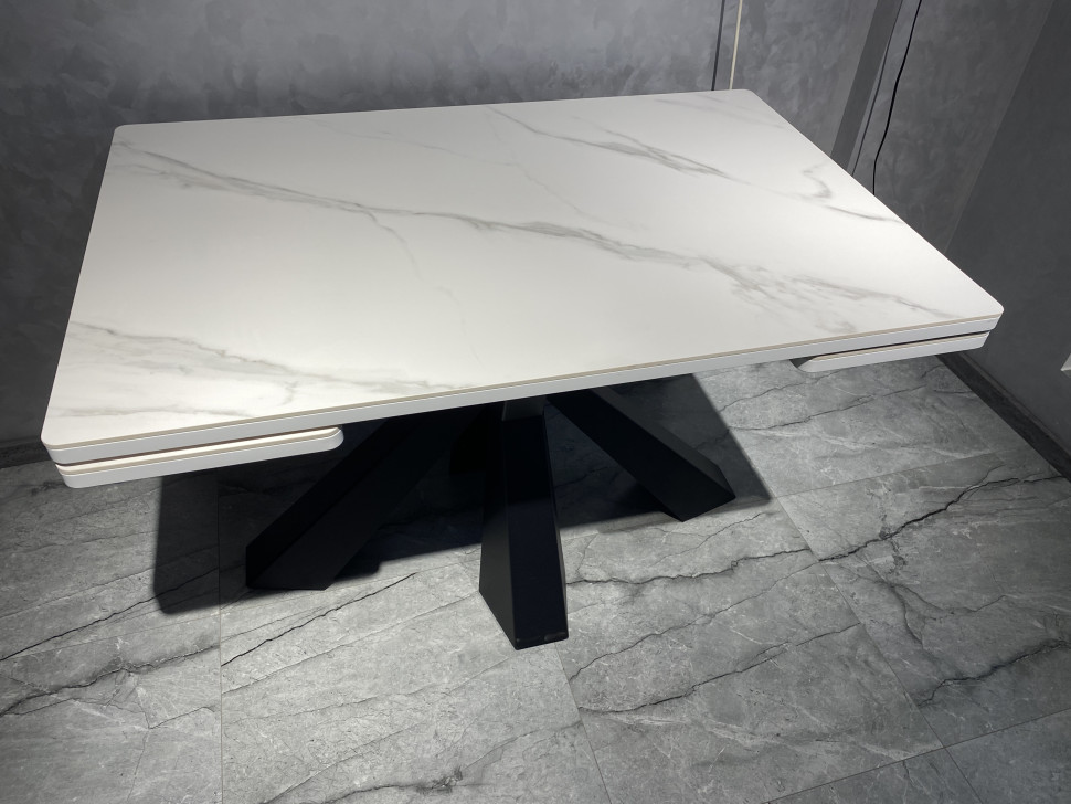 Стол лофт из керамогранита Оникс Silver White 4