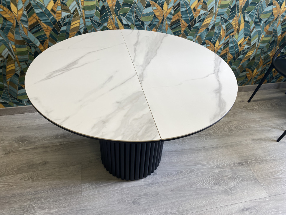 Стол лофт из керамогранита Вельвет 2 Silver White