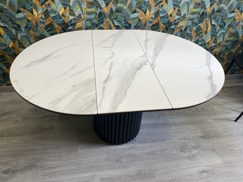 Стол лофт из керамогранита Вельвет 2 Silver White