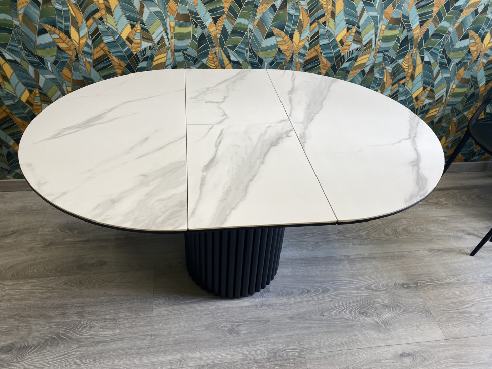 Стол лофт из керамогранита Вельвет 2 Silver White