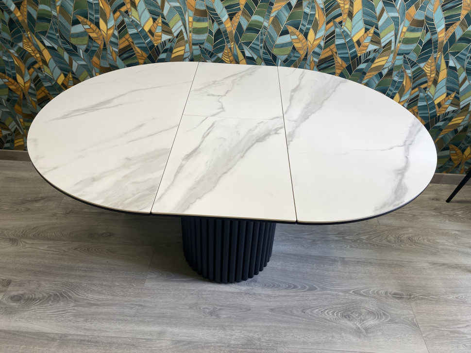 Стол лофт из керамогранита Вельвет 2 Silver White