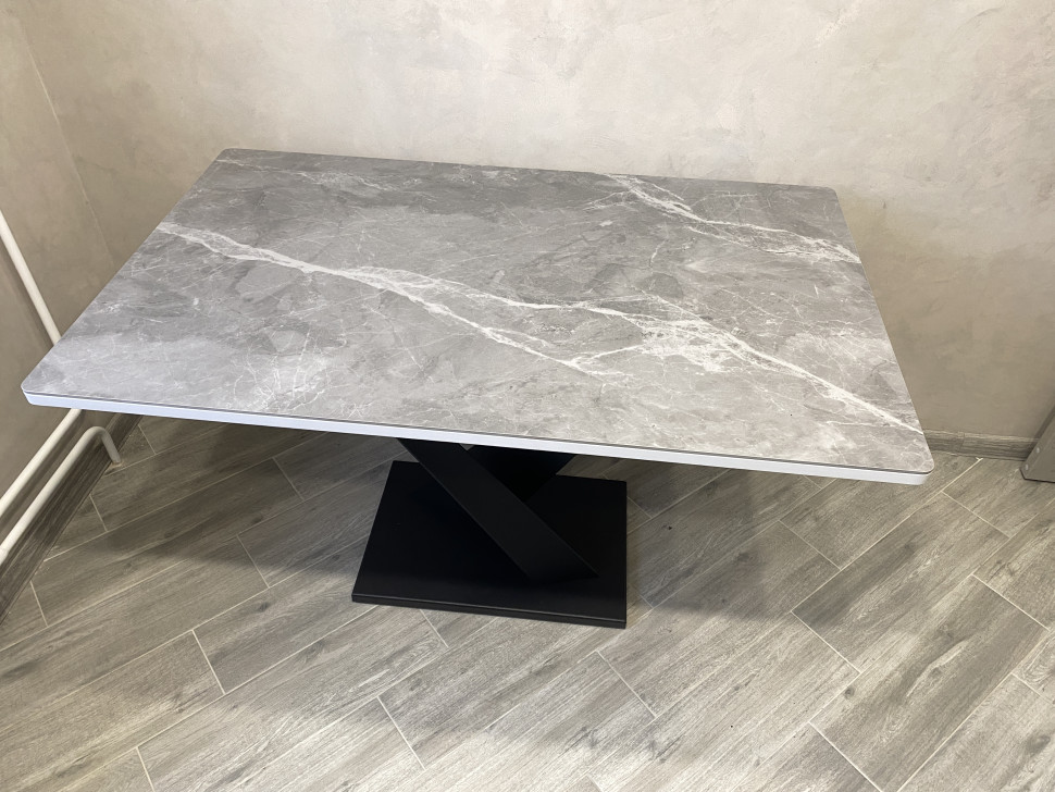 Стол лофт из керамогранита Ласточка Grey Smoke