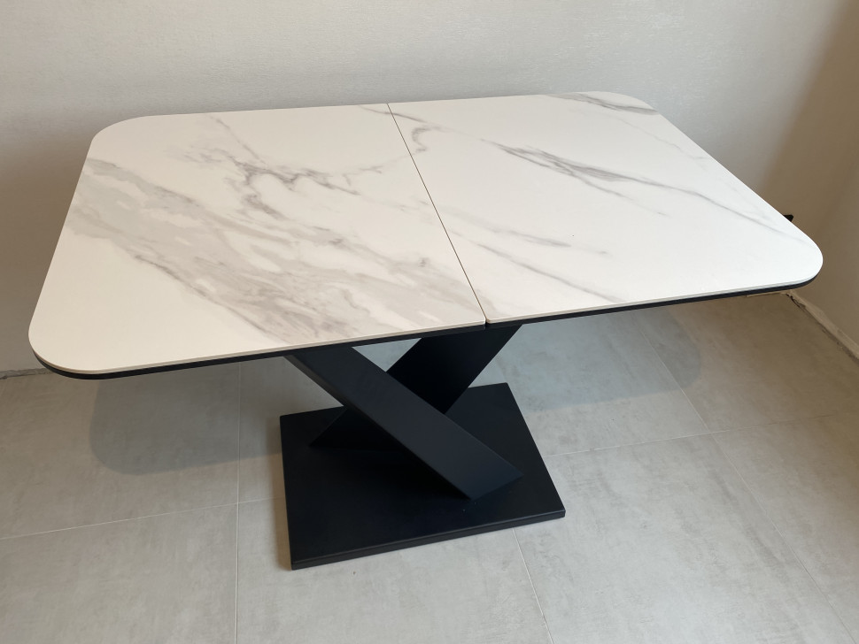 Стол лофт из керамогранита Ласточка Silver White 3