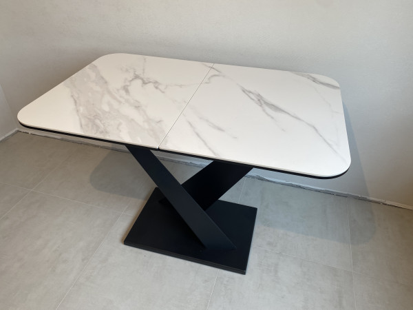 Стол лофт из керамогранита Ласточка Silver White 3